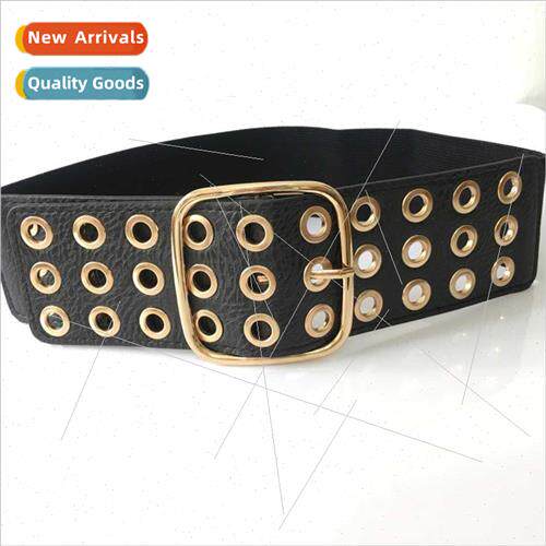 Punk extra wide belt women fashion belt pin buckle waist sea