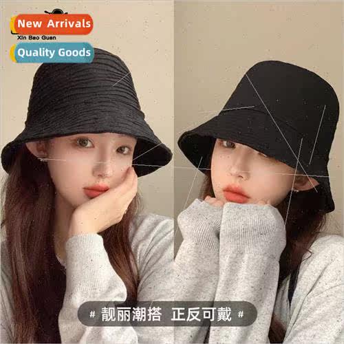8288 fall winter new double-sided wear fisherman hat Korean