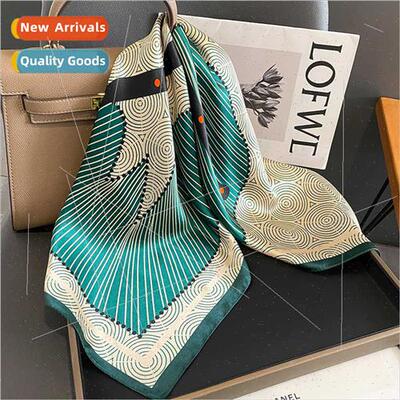 Retro horse head temperament spring fall 70 silk square scar
