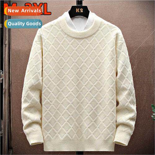 Men knted wool sweater solid color autumn winter season new
