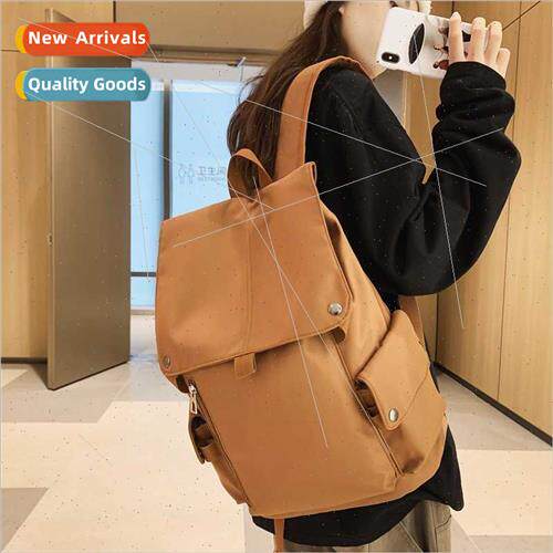 New solid color computer shoulder bag men college college st