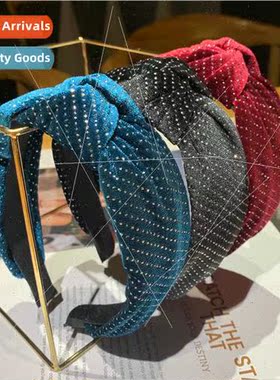 Korea new middle knot hair bands full stars rhinestone simpl