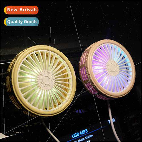 Car flash F203A car USB fan air vent light LED creative car
