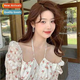 gentle sweet niche silver 2022 earrings pin love 925 sister