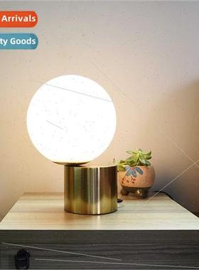Bedroom bedside glass table lamp simple modern study lamps l
