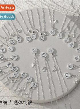 S925 silver simple 26 letters necklace female niche English