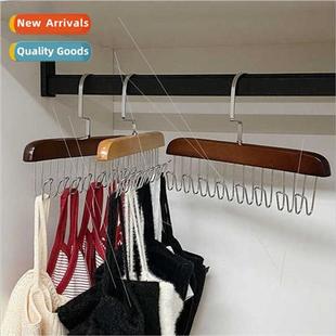 8 hooks wooden sling hangers multifunctional underwear under
