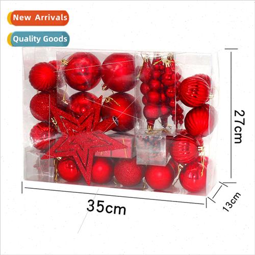 Boxed Christmas Balls 60pcs Snowflake Flakes Pinecone Glossy