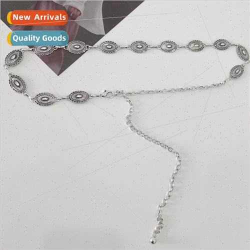 Hundreds dress Korean iron chain totem waist chain skirt sum
