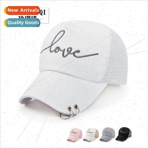 perated hanging ring net cap summer ladies iron ring basebal