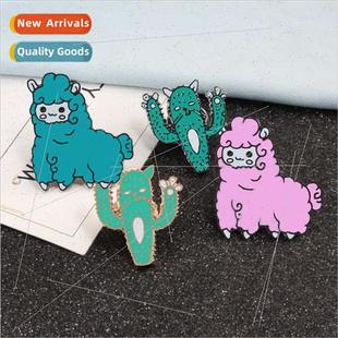 sheep cactus oil animal dro alloy corsage brooch Cartoon cat