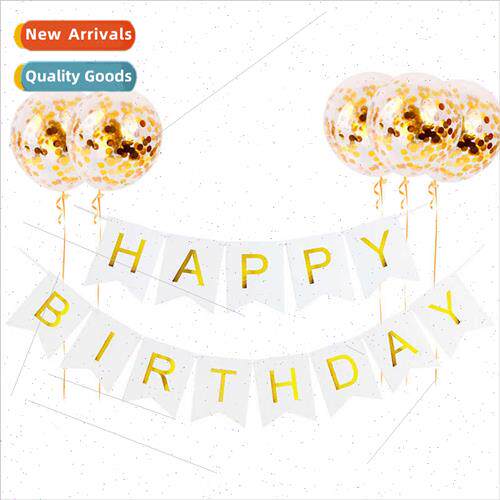 New Happy Birthday hot stamping fishtail happy birthday lett