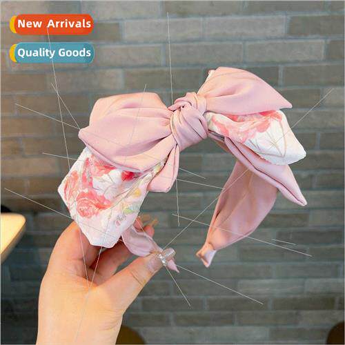Korean jewelry designer  retro color blocking large  bow emb