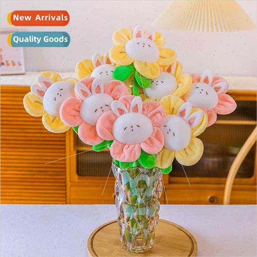 Flower Knock Knock Plush Toy Bread Bunny Flower Bouquet Doll