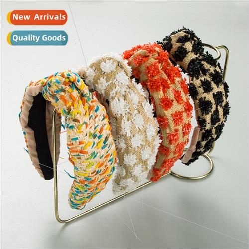 Korean sweet weaving candy color flower hair bands simple kn