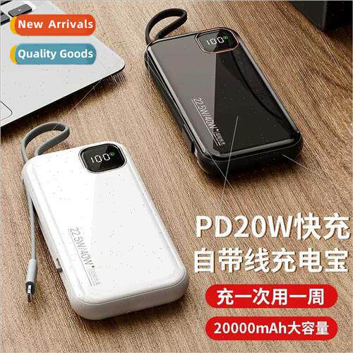 Large-capacity self-cable charging treasure 20000 mA fast-ch
