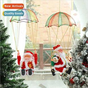 Claus Santa parachute somersault dec 2021 Christmas Electric