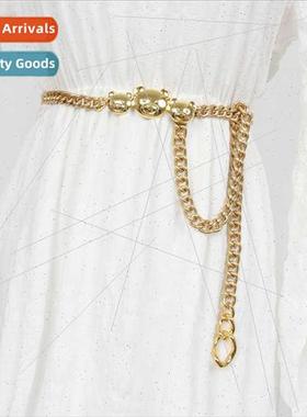 Thick chain waist chain female 2021 runway  accessories meta