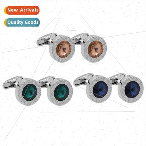 Austrian crystal cufflinks zirconia cufflinks upscale men me