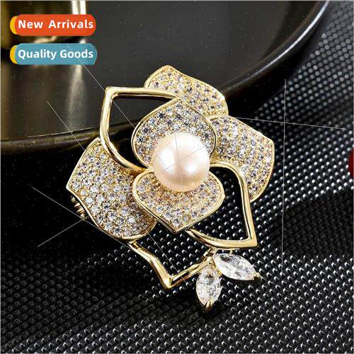 Delicate Elegant Camellia Versatile Classic Coat Pin Sweet A