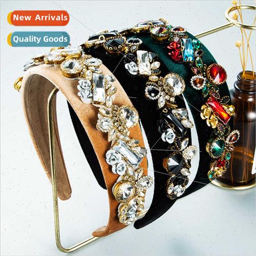 Hair bands seasonal new baroque geometric rhinestone flowers