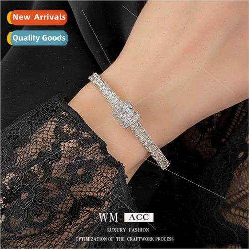 Zircon round hollowed out snap bracelet fashion hundred brac