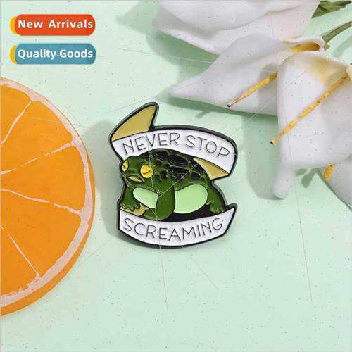 Creative new cartoon frog shape brooch cute animal accessori