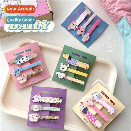 Cartoon cute hair clips small animal acrylic side clip hair