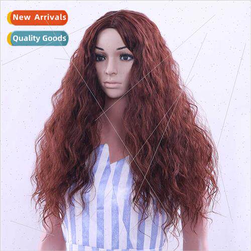 Wigs 适用women long hair water ripple corn permed wool curly