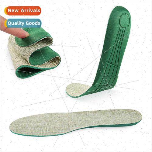 Linen massage sports insoles breathable shock-absorbing elas