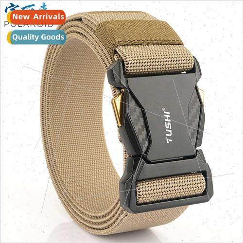 New tactical buckle braided elastic nylon belt outdoor workw