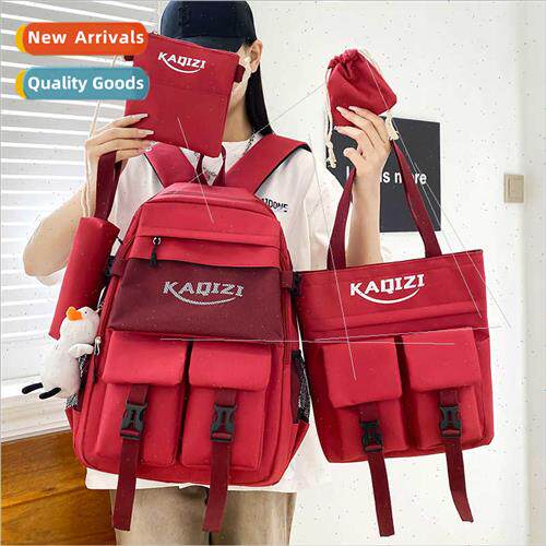 Large capacy shoulder bag female 2023 junior schoolbag leisu