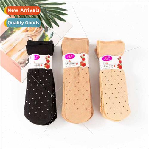 New velvet thickened straight plate dot stockings steel stoc