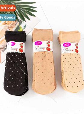 New velvet thickened straight plate dot stockings steel stoc