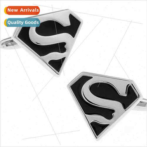superhero series black superman cufflinks 适用men gift dunhu