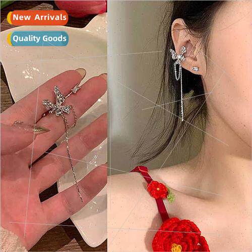 Fashion asymmetrical earrings butterfly ear bone clip 2022 n