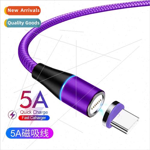 Round head magnetic data cable 360 degree 适用Huawei super f