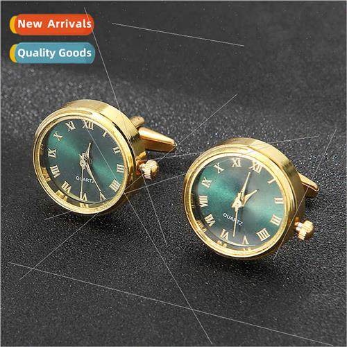 Men xury Clock Cufflinks Classic French Fashion Turnable Clo