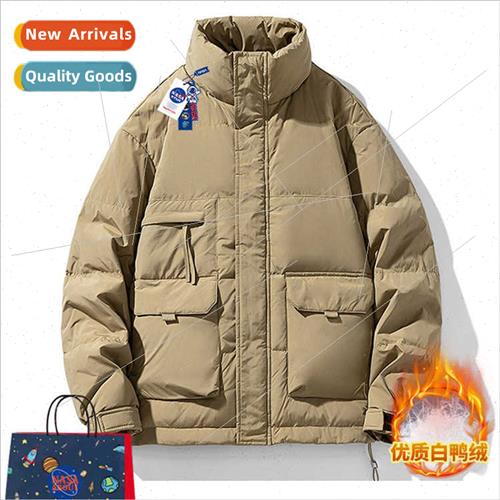 hooded down jacket men winter tide whe duck down breadclothe