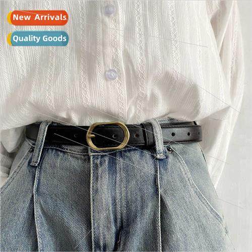 Retro belt ladies ins wind hundred fashion jeans belt black