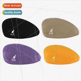 kangaroo beret winter knted Englan fall mesh wool ins female