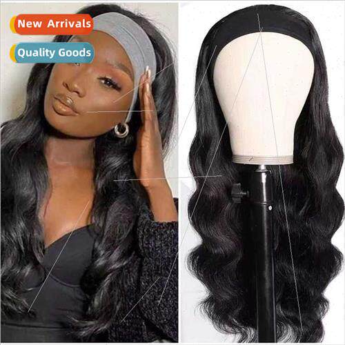 Europe wigs African fashion headbands wig big waves long cur