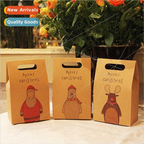 Vintage kraft paper cartoon Christmas gift box socks scarves