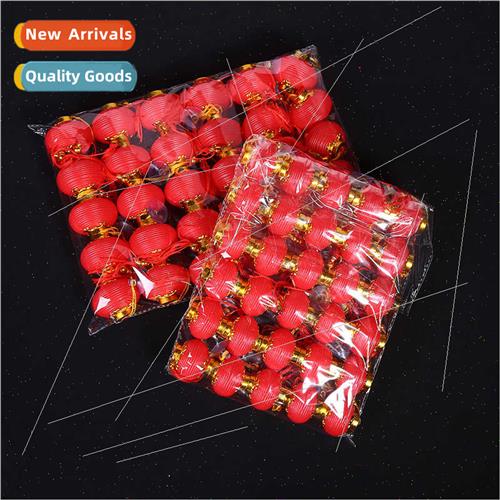 Spring Festival decoration flocking small red lanterns plast
