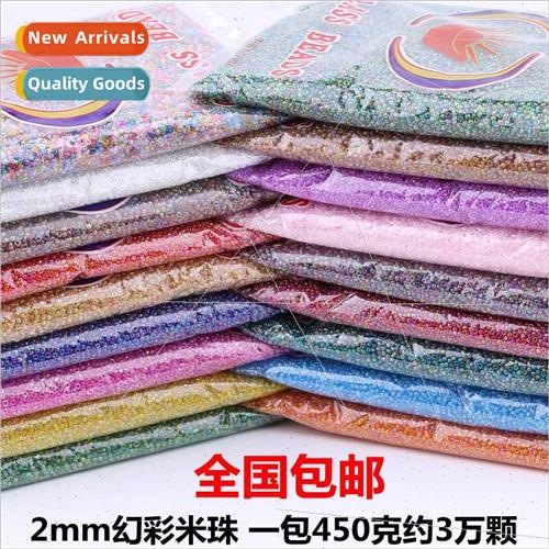 2mm colorful rice beads diy weaving bracelet necklace loose