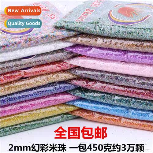 2mm colorful rice beads diy weaving bracelet necklace loose