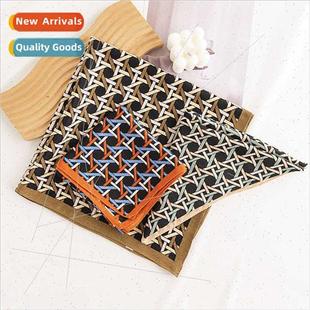 square small scarf fashion simulation Korean commuter plaid