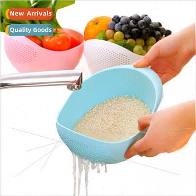 Thickened plastic fru wash dishes basin draining basket kche