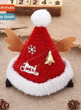 New cute plush hat duckbill clip Christmas hat hair clip bir