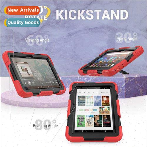 适用stcase Kindle fire 8 plus ebook silicone back case lanya
